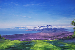Over the Maui Lavender Fields (oil on canvas)