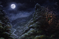 Watched by the Hunter (oil on canvas)
