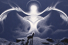 The Angel and the Lamb (charcoal)